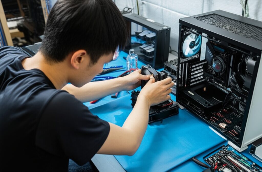 メインキーワード：冷却ファン配置　見出し用キーワードリスト: 12v 制御盤 冷却ファンとは 100v コンセント エアコン 大型 薄型 向き 100v 5v 40mm 構造 200v 3ピン 50mm 規格 サイズ 2連 3ピン 4ピン 3線 4ピン 吸気 排気 8cm 吸引式 水冷式 上着 音 対策 風の流れ 吸い込み 吐き出し 掃除方法 端子 取り外し 羽根 必要性 名称 排熱 冷暖ハイタワーファンの挿絵1