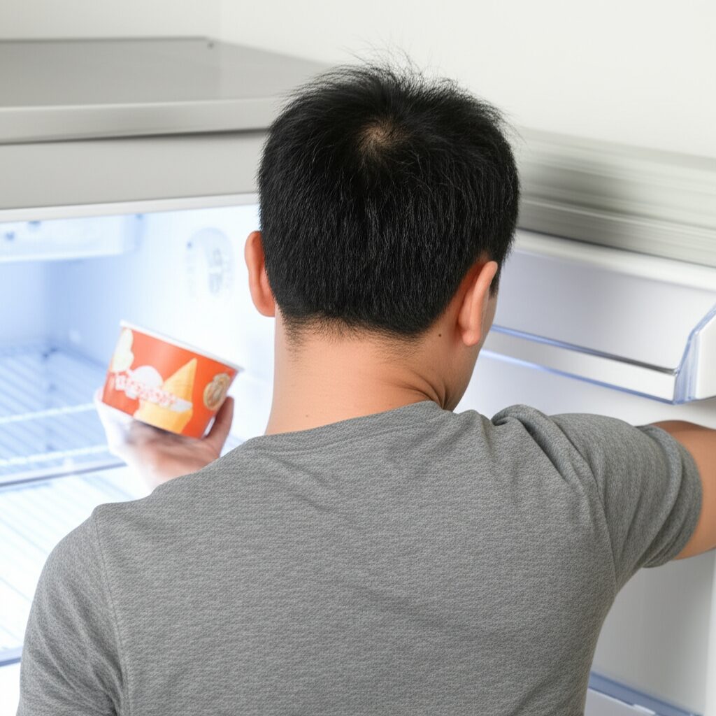 メインキーワード：冷蔵庫冷却ファン故障　見出し用キーワードリスト: 冷却装置 冷凍庫 冷えない 音の挿絵1