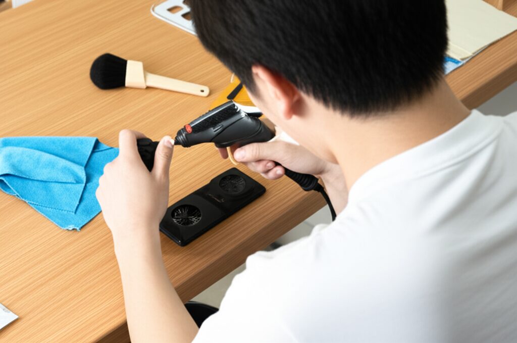 メインキーワード：スマホ冷却ファン掃除　見出し用キーワードリスト: 静音の挿絵2