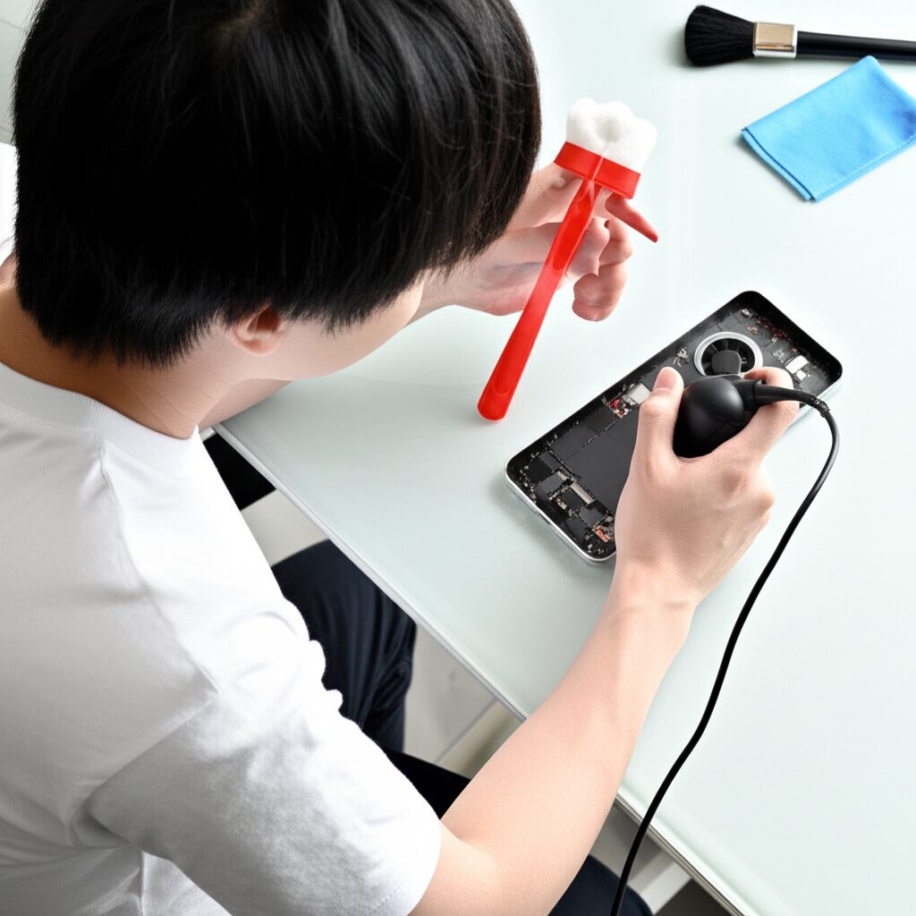 メインキーワード：スマホ冷却ファン掃除　見出し用キーワードリスト: 静音の挿絵3