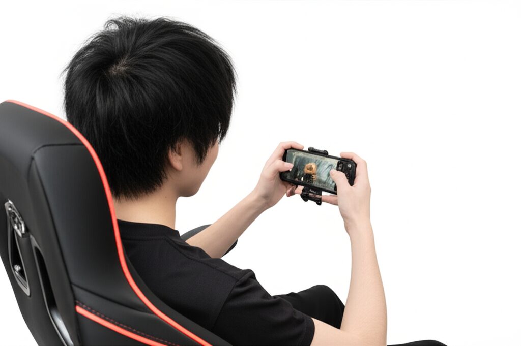 メインキーワード：スマホ冷却ファンケースの上から　見出し用キーワードリスト: スマホクーラー 冷却クーラー冷却ファンの挿絵4